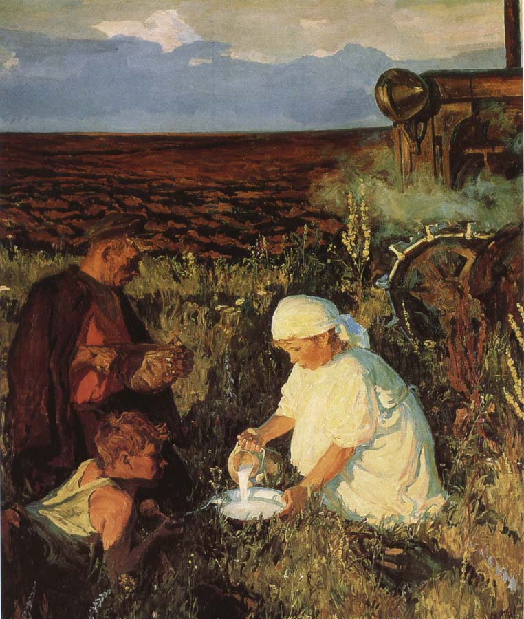 unknow artist The tractor driver dinner